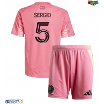 Otroški Nogometni dresi Inter Miami Sergio Busquets #5 Domači 2025-26 Kratek Rokav (+ Kratke hlače)